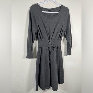 Torrid gray midi long sleeve sweater dress size 2